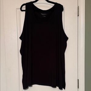 Susan Graver Black Tank Top - Sleeveless Scoop Neck Size 4X